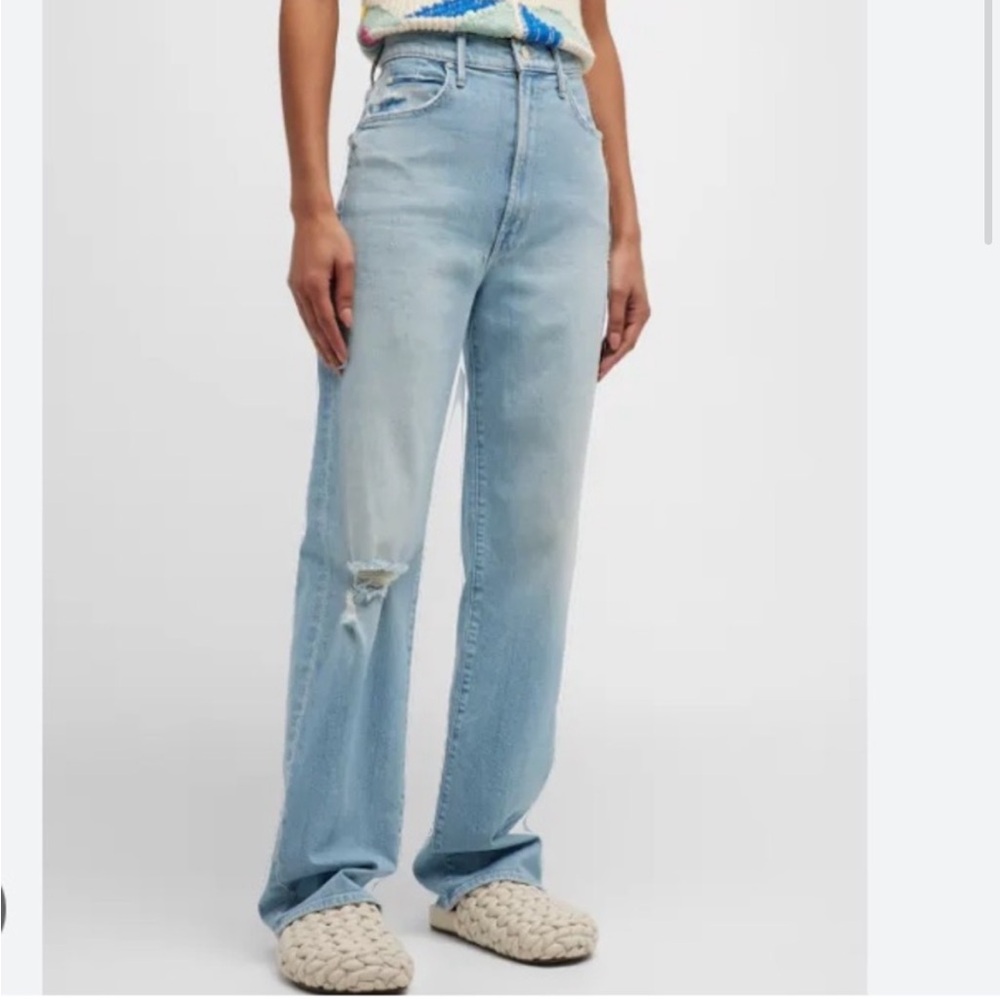 NWOT MOTHER HIGH WAISTED TUNNEL VISION SNEAK JEANS SIPPIN' SWEET TEA SIZE 27